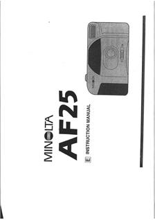 Minolta AF- 25 manual. Camera Instructions.